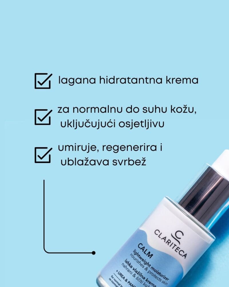 CLARITTECA CALM - KREMA ZA SUHO KOŽO IN DERMATITIS CLARITTECA CALM - KREMA ZA SUHO KOŽO IN DERMATITIS